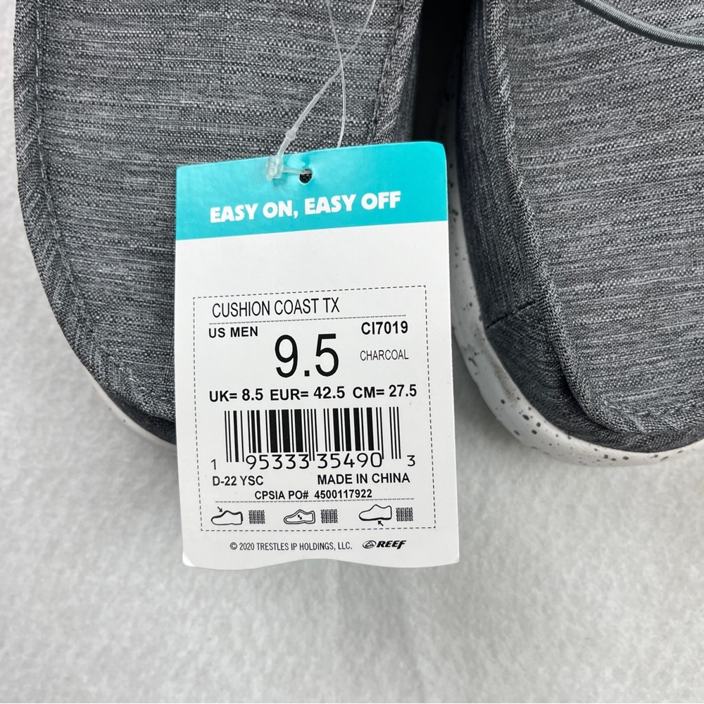 Reef Cushion Coast TX Gray Slip On Shoes Comfort Men's Size 9.5  NWT C17019 - Picture 5 of 9